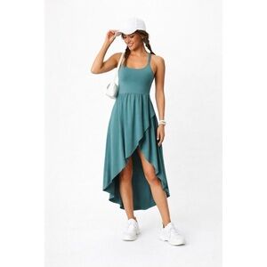 HALARA Teal Hi Low Athletic Dress